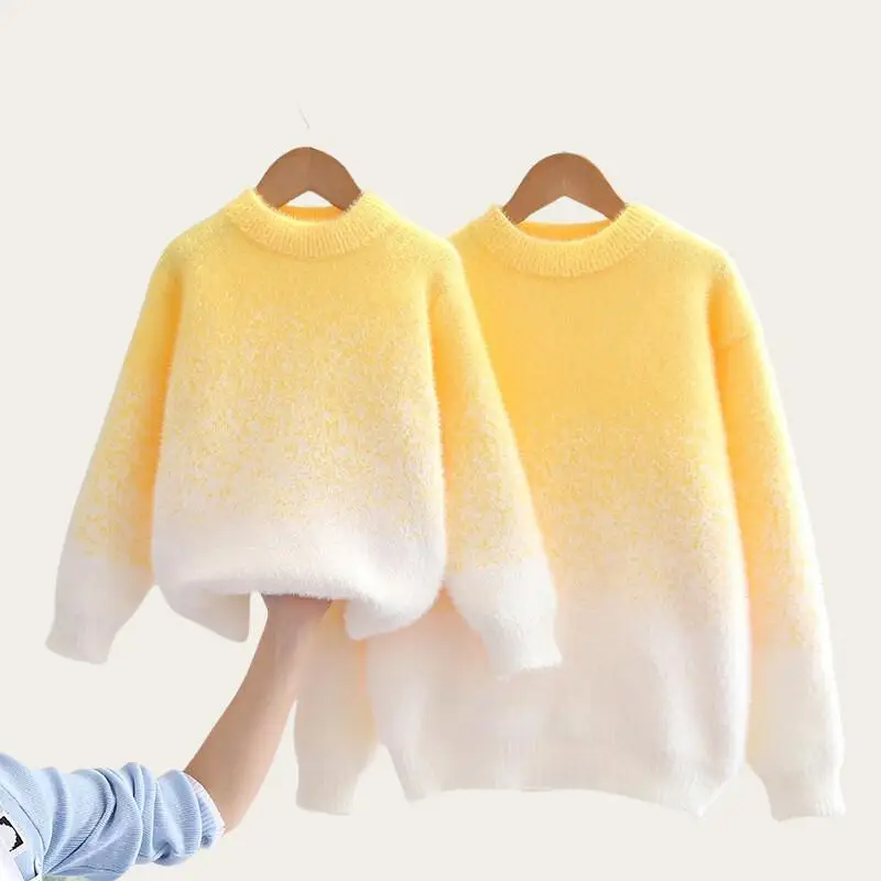 

Kawaii повседневный комплект пальто, модная детская одежда, детский свитер, вязаная рубашка, толстая теплая зимняя одежда, повседневная одежда для мальчиков и девочек