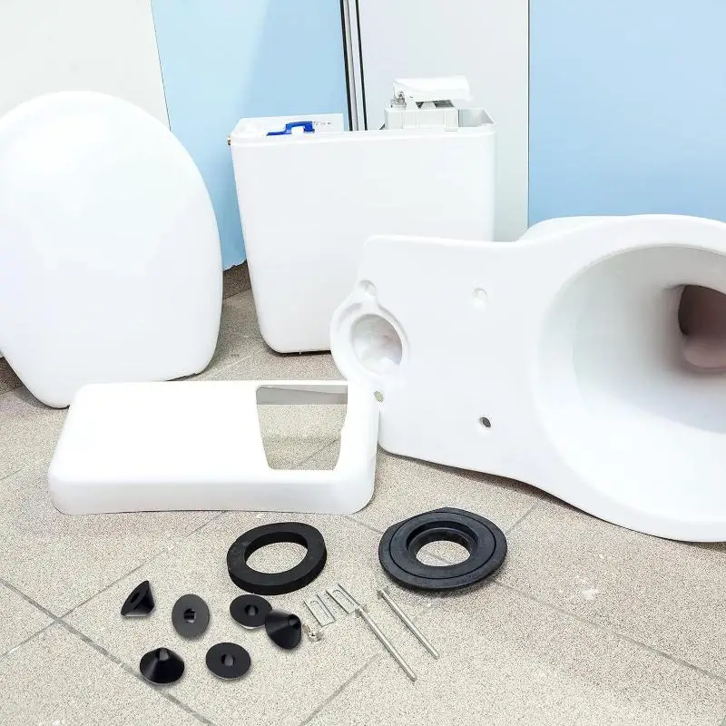 10Pcs Conical Toilet Bolt Rubber Washer Kit, Beveled Gasket Set for Leakproof Sealing & Seat Screw Replacement