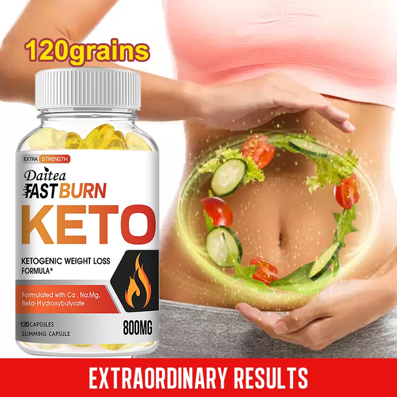 Daitea Keto Capsules - Promote Muscle Mass, Metabolism, Weight Management, Belly Fat Burning 120 Vegetable Supplements