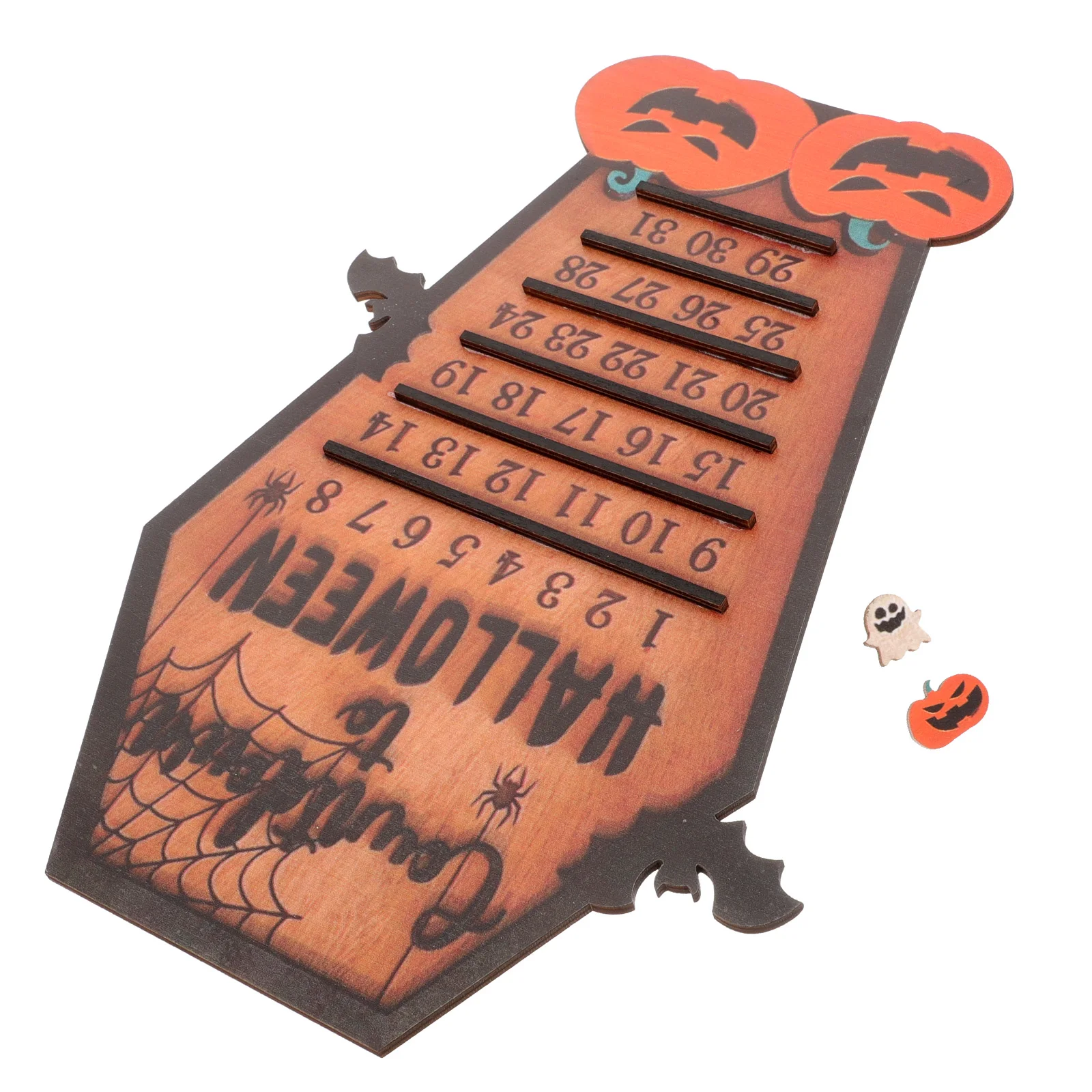 

Wooden Halloween Coffin Calendar Pumpkin Bats nament Home Halloween nament Wall Mantel Bookshelf Gifts Supplies