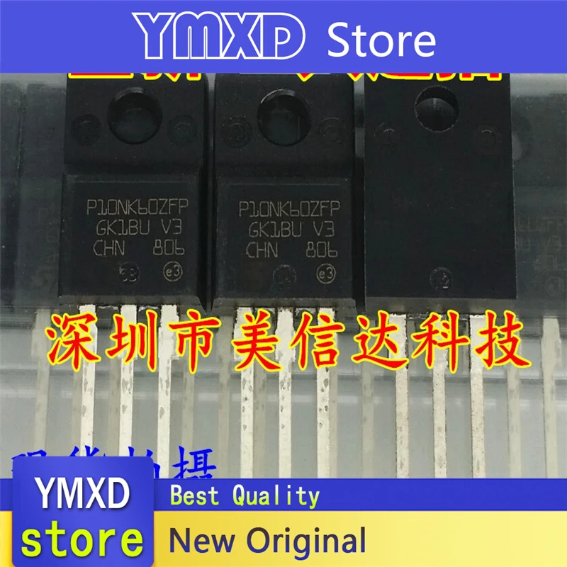 10pcs/lot New Original Genuine STP10NK60ZFP P10NK60ZFP 10A600v TO220F Field Effect Tube In Stock