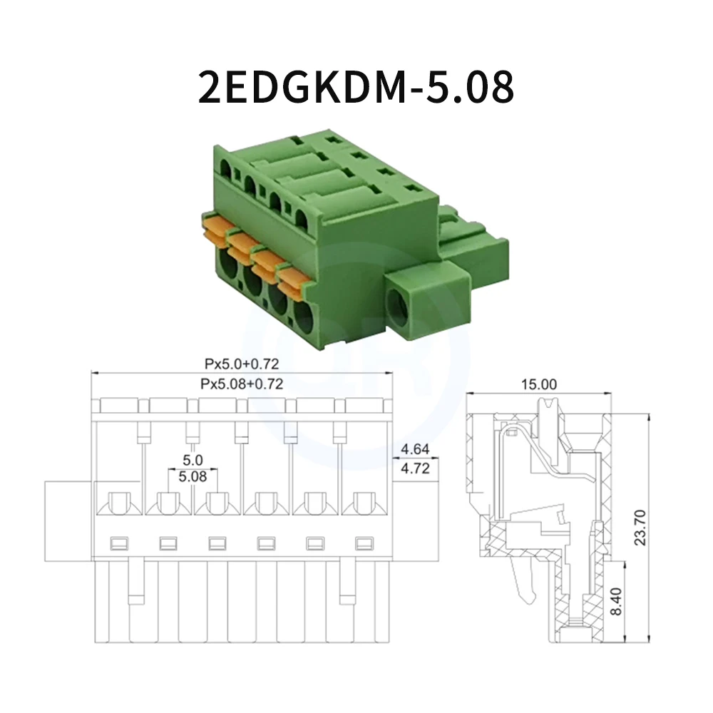 (1 مجموعة) KF 2EDGWC 15EDGWC 5.08 مللي متر محطات الحاجز المسمار زوج الأسلاك السريعة 2EDGKDPM 5.08 الذكور والإناث مجموعة كاملة 2 ~ 24P