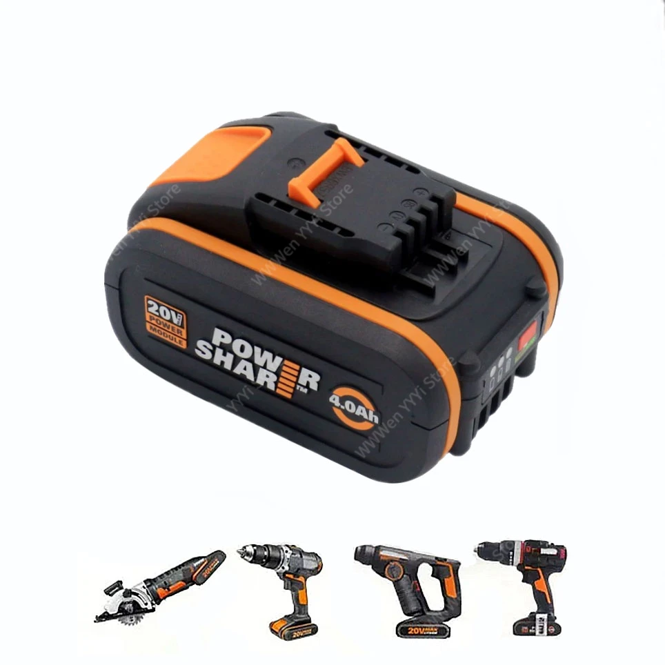 6.0Ah для Worx 20V 6000mah литий-ионный аккумулятор для Worx WX390/WX176/WX166.4/WX372.1 WX800/WX678/WX550/WX532/WG894E WG629E/WG329E/WG2