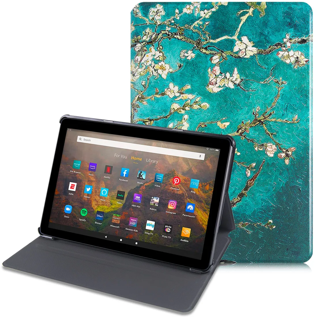 

Stand Case for Amazon Fire HD 10/Fire HD 10 Plus Tablet (11th Gen Only,2021 Released) - PU Leather Cover with Auto Wake/Sleep