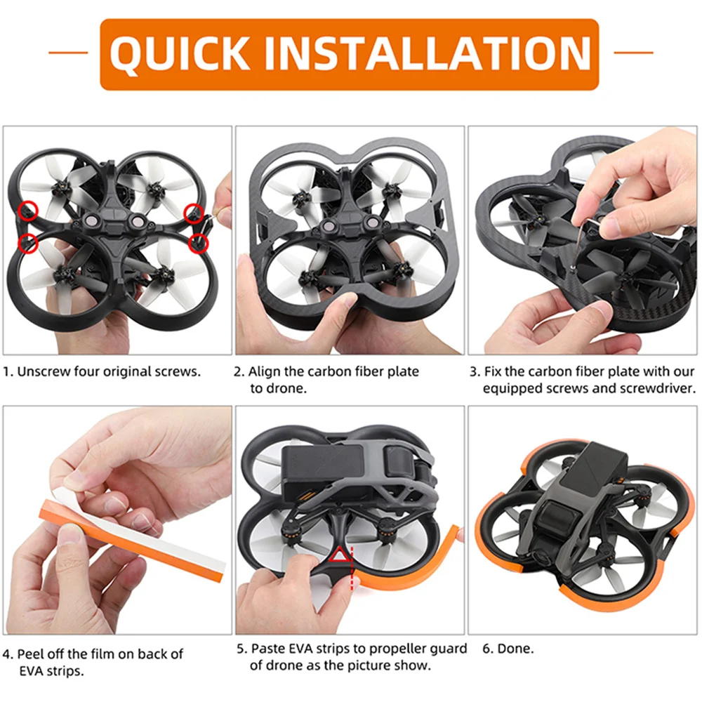 المروحة الوفير الحرس ل DJI AVATA المضادة للتصادم بار حلقة المروحة حامي مكافحة قطرة غطاء للحماية الطائرة بدون طيار اكسسوارات