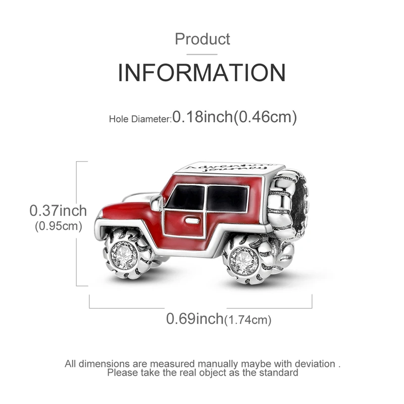 オリジナル 925 スターリングシルバーチャーム SUV レ - Women'S Jeep Accessories のレビューと価格