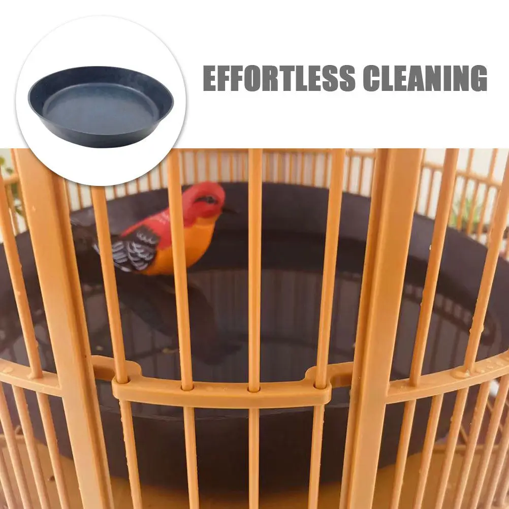 Round Bird Cage Bath Plate for Parakeets and Conures Comfortable Bathing Experience Easy Install Cage Accessories Bird Bath Pan