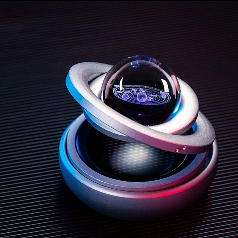 

Алюминиевый сплав, солнечная энергия, автомобильный освежитель воздуха для ароматерапии, межзвездная подвеска, двойное кольцо, очаровательный ароматический диффузор Maglev