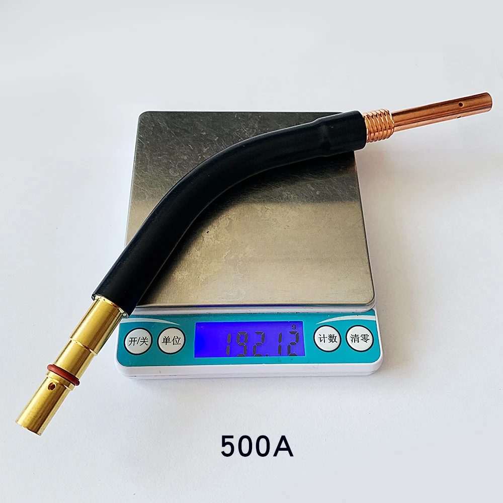 CO2 Gas Shielded Welding Torch Accessories Elbow Panasonic 500A Extended Gooseneck Straight Barrel