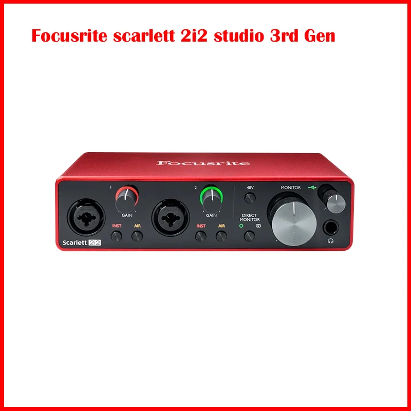 Focusrite Scarlett 2i2 Studio Pack 3a generación HP60 auriculares