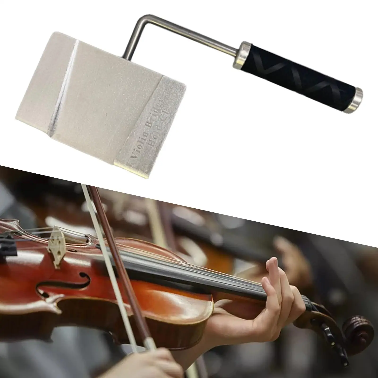 Violin Bridge Holder Clamp Metal Violin Grinding Code Portable Durable Guitar