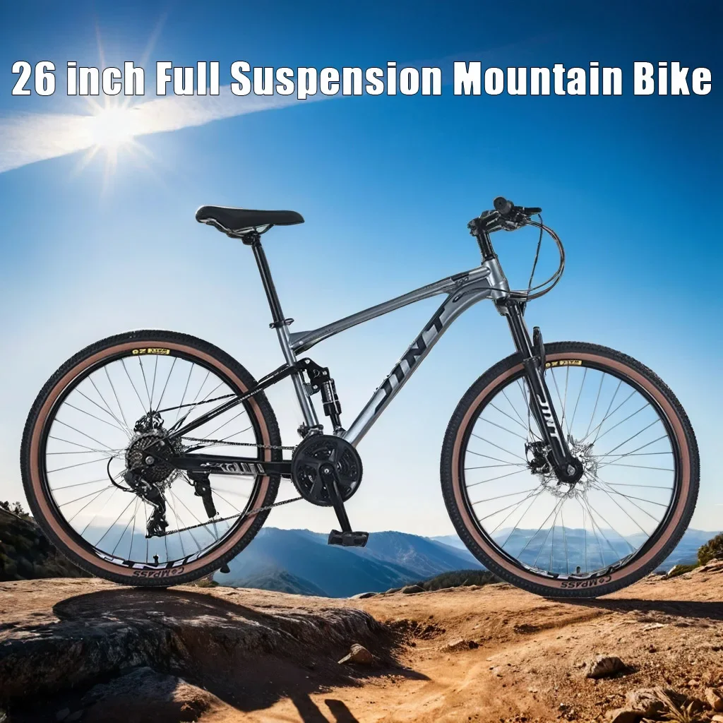 26 inch mtb Full Suspension Mountain Bike Softail Cross Country bicicleta 27/30speed dual disc brake Downhill Bike adult bicycle