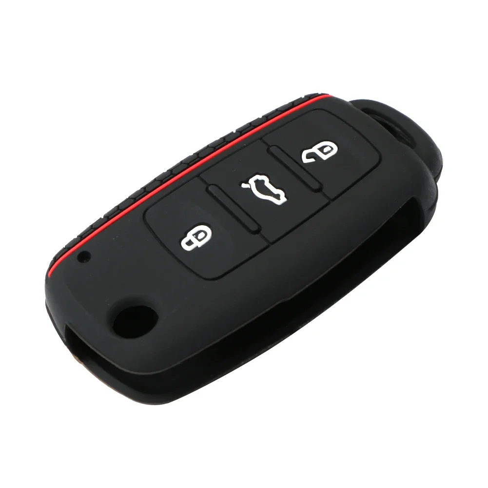 Silicone Car Key Case Keys Full Cover Protection Shell Bag for VW Volkswagen Polo Tiguan Passat Golf Jetta Lavida Skoda Octavia