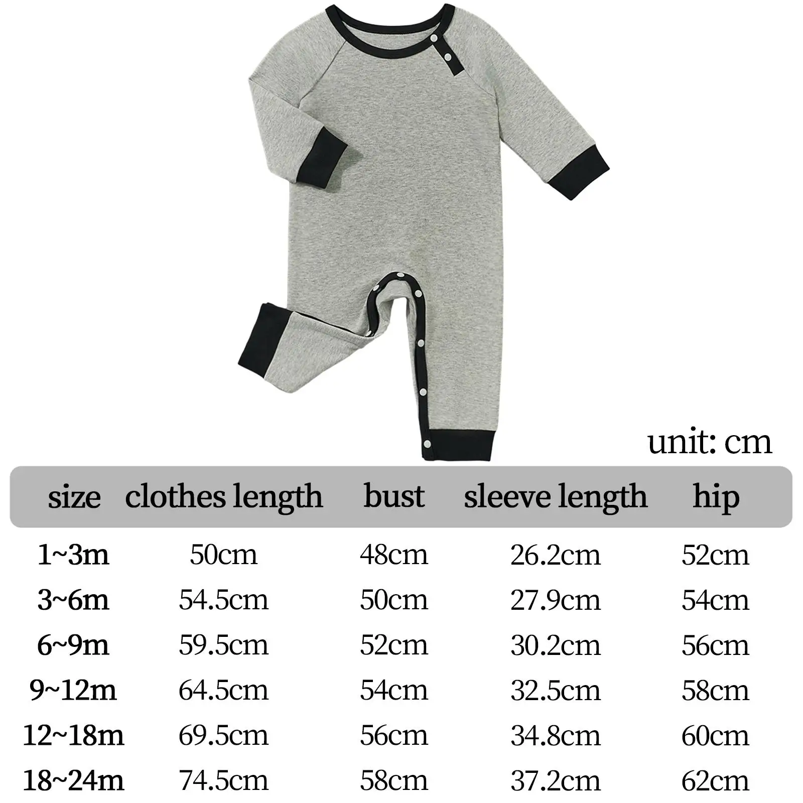 Newborn Long Sleeve Coverall Romper Animal Print Jumpsuit for Baby Boy Girl 3-24 Months Spring Fall Daily Outfit