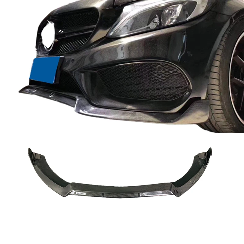 

W205 B Style Car Accessories Parts Carbon Fiber Bodykit Front Lip Splitter Fits For Benz C Class W205 2015-2018