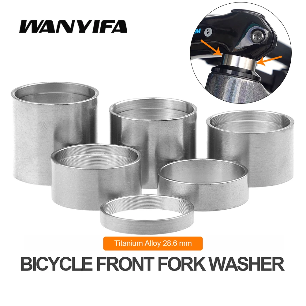 Wanyifa (5-10-15-20-25-30mm) Titanium Bicycle Headset Spacer Washers 1-1/8