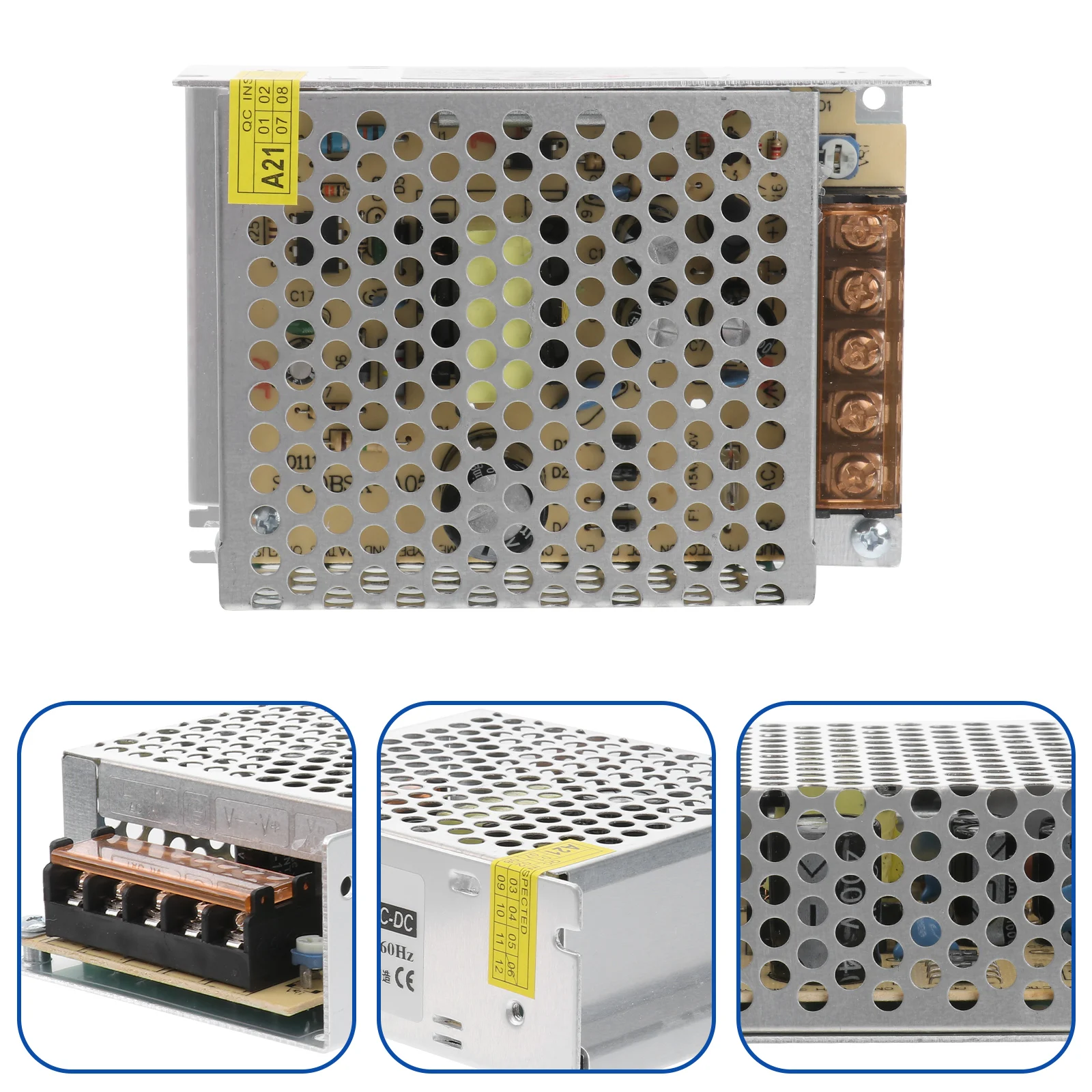 

12V 5A Power Supply Driver Switching Converter Universal Led Strip Lights Cctv Computer Projects - Over