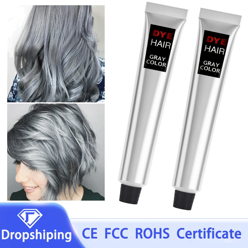 

Крем-краска для волос серого цвета Кремы для волос унисекс Профессиональная краска для волос Salon Wax Дымчатый серый панк-стиль Натуральный растительный экстракт Краска