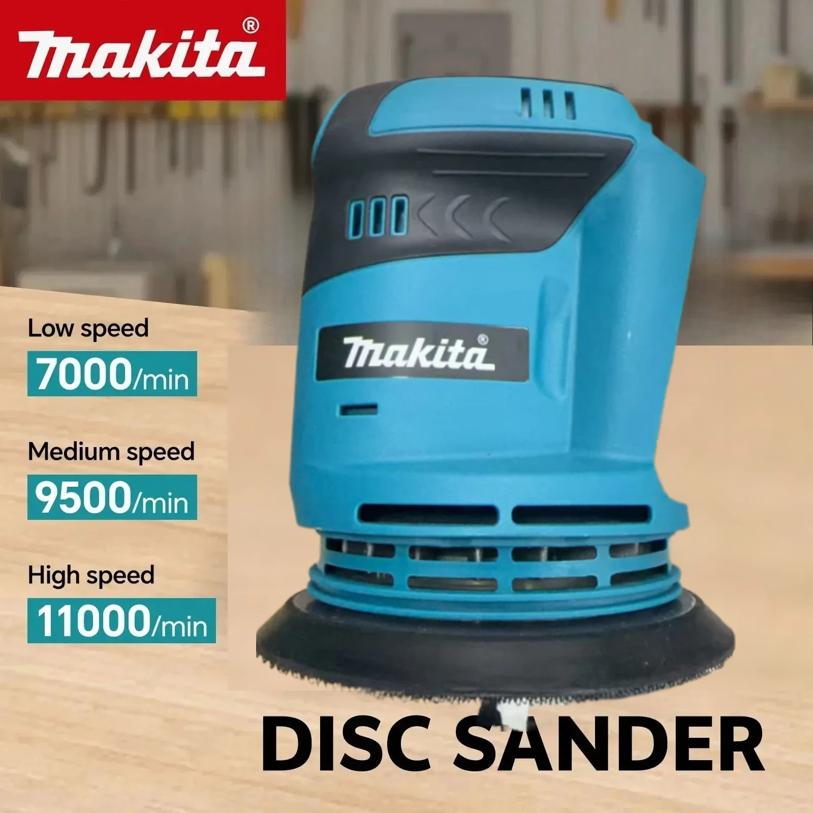 

Бесщеточная аккумуляторная эксцентриковая шлифовальная машина Makita DBO180Z для обработки дерева, шлифовки и полировки (без АКБ и ЗУ)