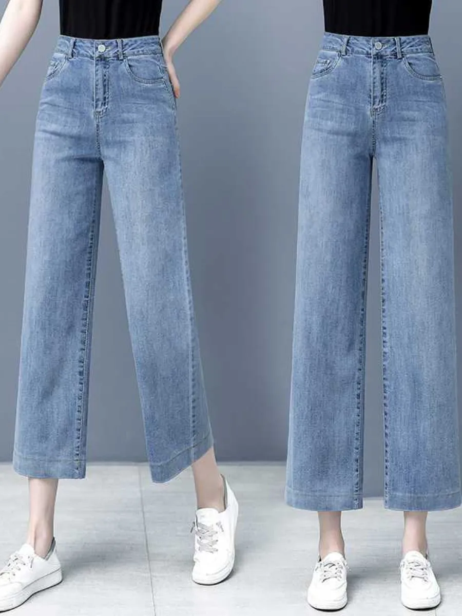 calca-jeans-feminina-estilo-social-de-verao-nova-fina-cintura-alta-caimento-solto-perna-reta-com-bolsos-e-detalhe-de-lenco