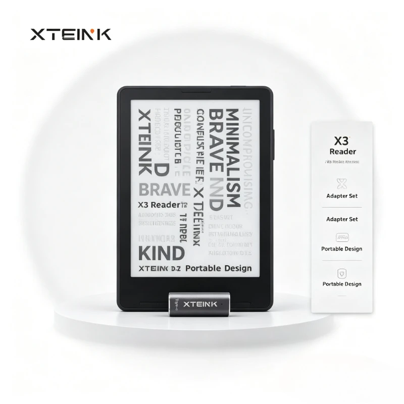 Global Version XTEINK X3 E-ink Reader with Type-C To Pin Adapter Support CrossPoint Firmware No Region Lock X3 E-book Reader