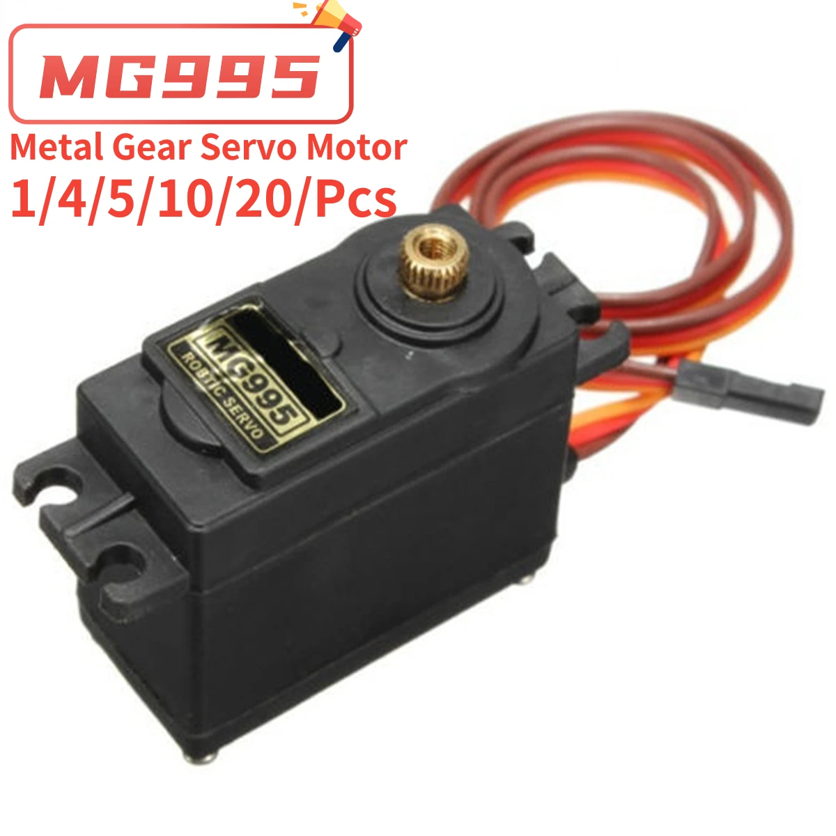 

Digital Metal Gear Servo Motor MG995 Degree High Torque Metal Gear Servo Motor For Car RC Model Helicopter Boat For Arduino DIY