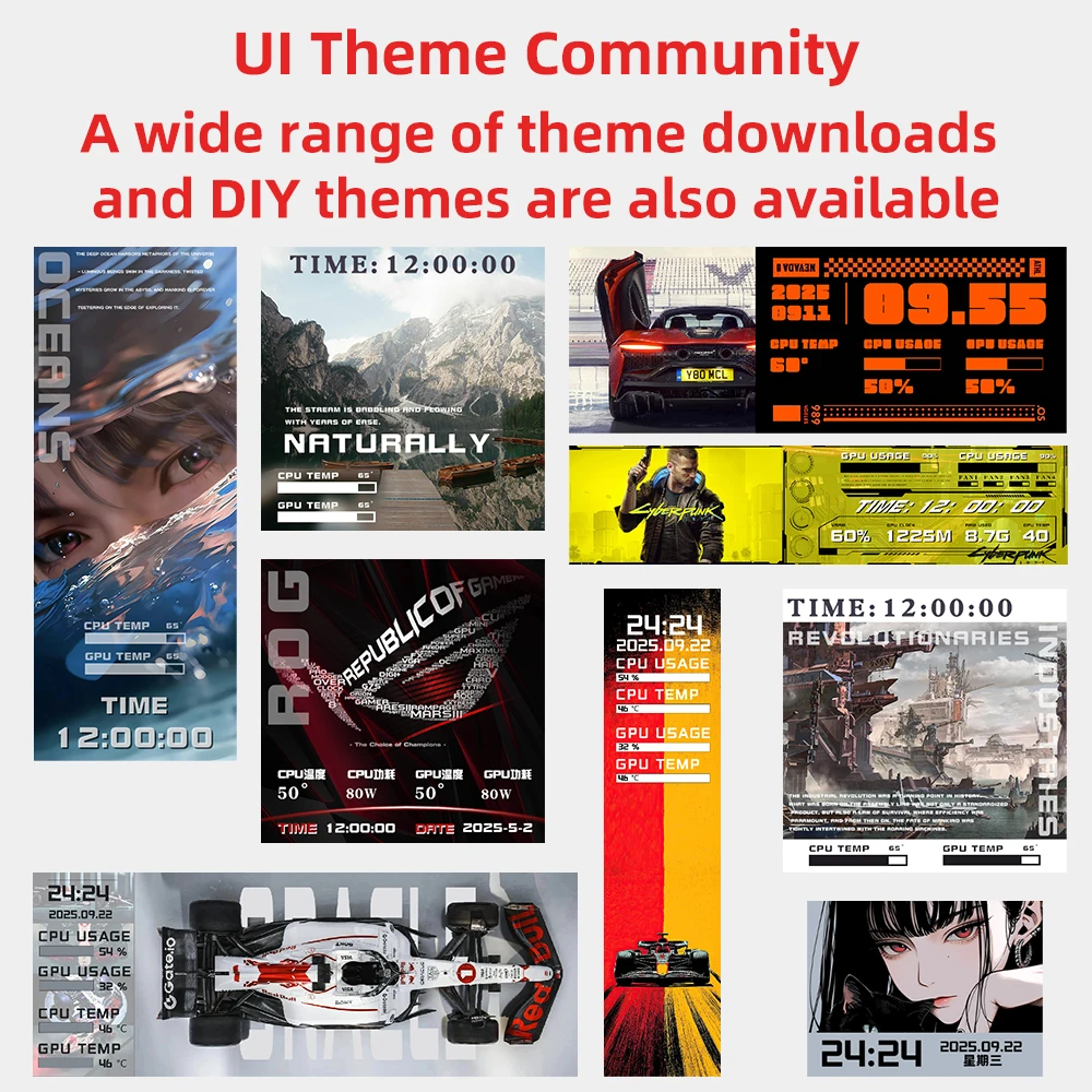 GCXZ G16SE 9.16 بوصة IPS LCD USB شاشة ثانوية Type-C CPU GPU RAM الكمبيوتر سطح المكتب شاشة ذكية شاشة ممتدة لا AIDA64