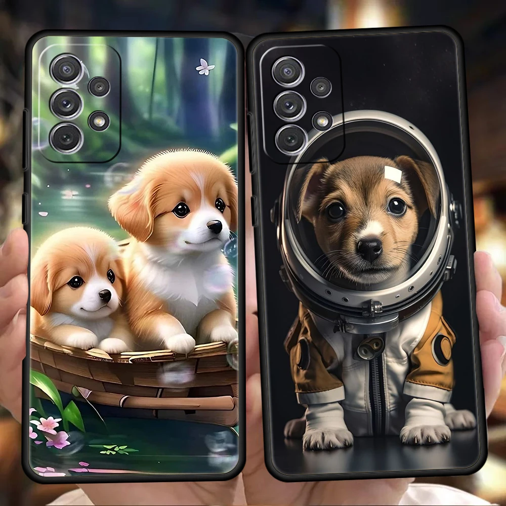 Cartoon Dogs Phone Case for Samsung Galaxy A15 A14 A25 A54 A34 A51 A71 A72 A73 A32 A52 A52S A11 A21S A31 A41 5G Soft Shell Capas