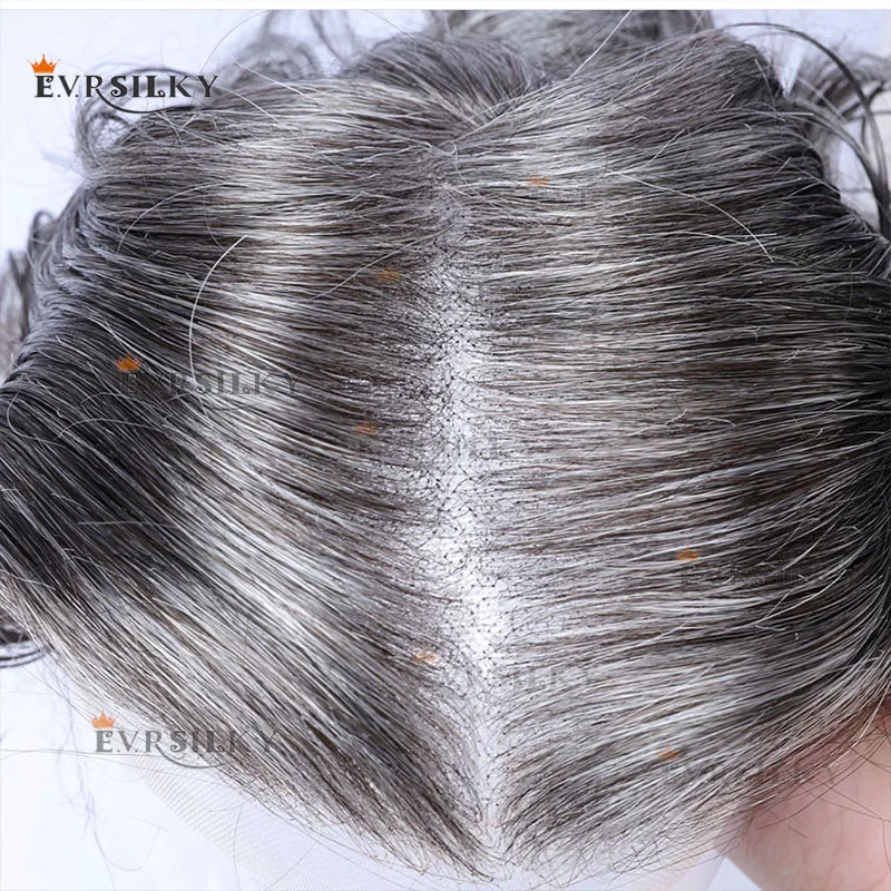 

Необработанный полный французский кружевной передний отбеленные узлы, естественная линия волос, дышащая серая задняя часть 1B80, мужской парик из человеческих волос, блондинка