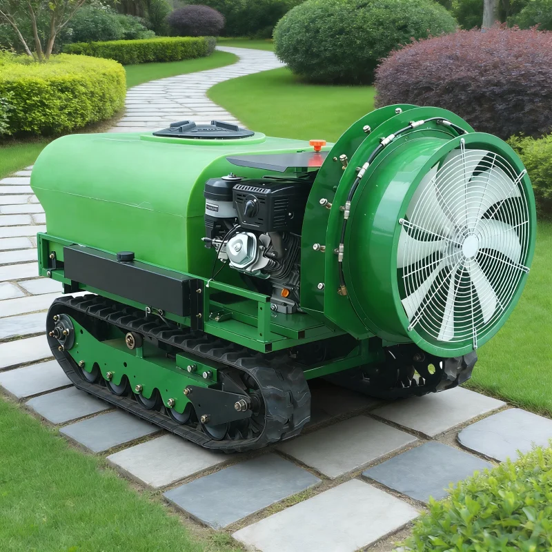Smart Remote Control Crawler Orchard Sprayer Robot Air Assisted Mist Spraying Machine for Fruit Tree & Garden Maintenance