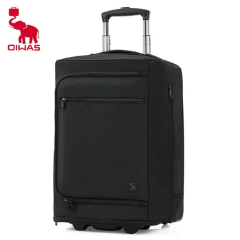 OIWAS męska walizka podróżna na kółkach Rolling bagaż plecak 60L duża pojemność na kółkach kobiety do kabiny biznesowej Carry on Expansion