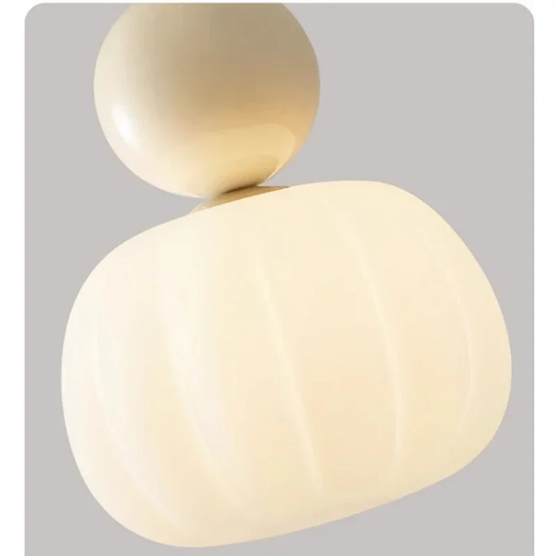 Imagem -06 - Pumpkin Pendant Light Usado para Teto Nordic Pendant Light Decoração de Interiores Lights Fit For Bedroom Bedside Living Room Home