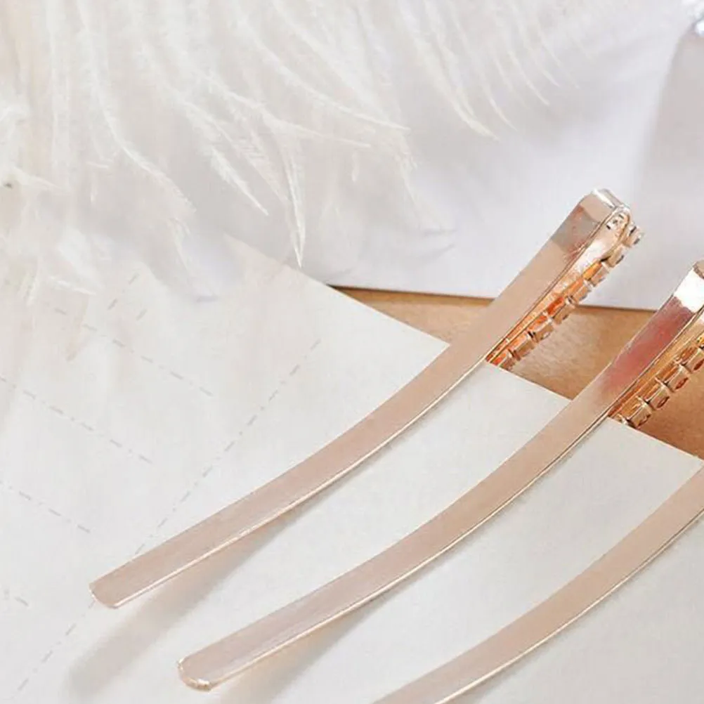 

12pcs Rhinestone Hair Clips Golden Single Row Bobby Pins For Women Girls Crystal Hair Accessories Sparkling Bang Clips Travel