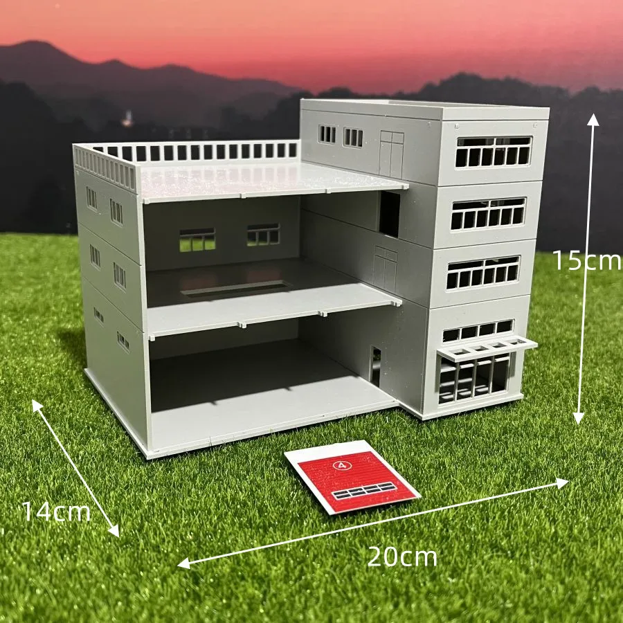 N Scale 1/150/100/87/72/64/50 Assembly Simulation Building Model Garage  Fire Station Layout Diorama