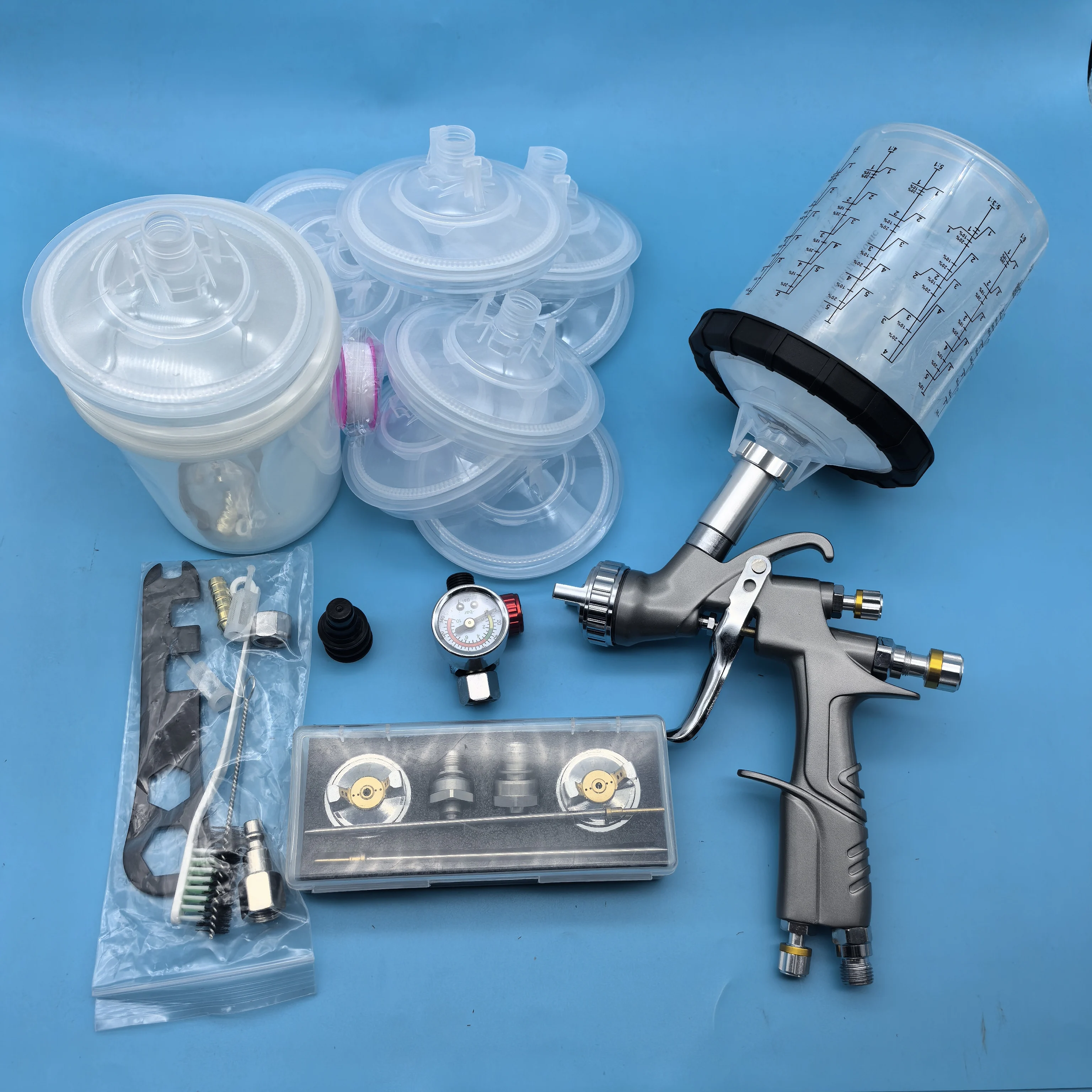 A610 LVLP Air Spray Gun With 1.3/1.7/2.0mm Nozzle Car Painting Gun Paint Spray  Kit Airbrush Spray Gun