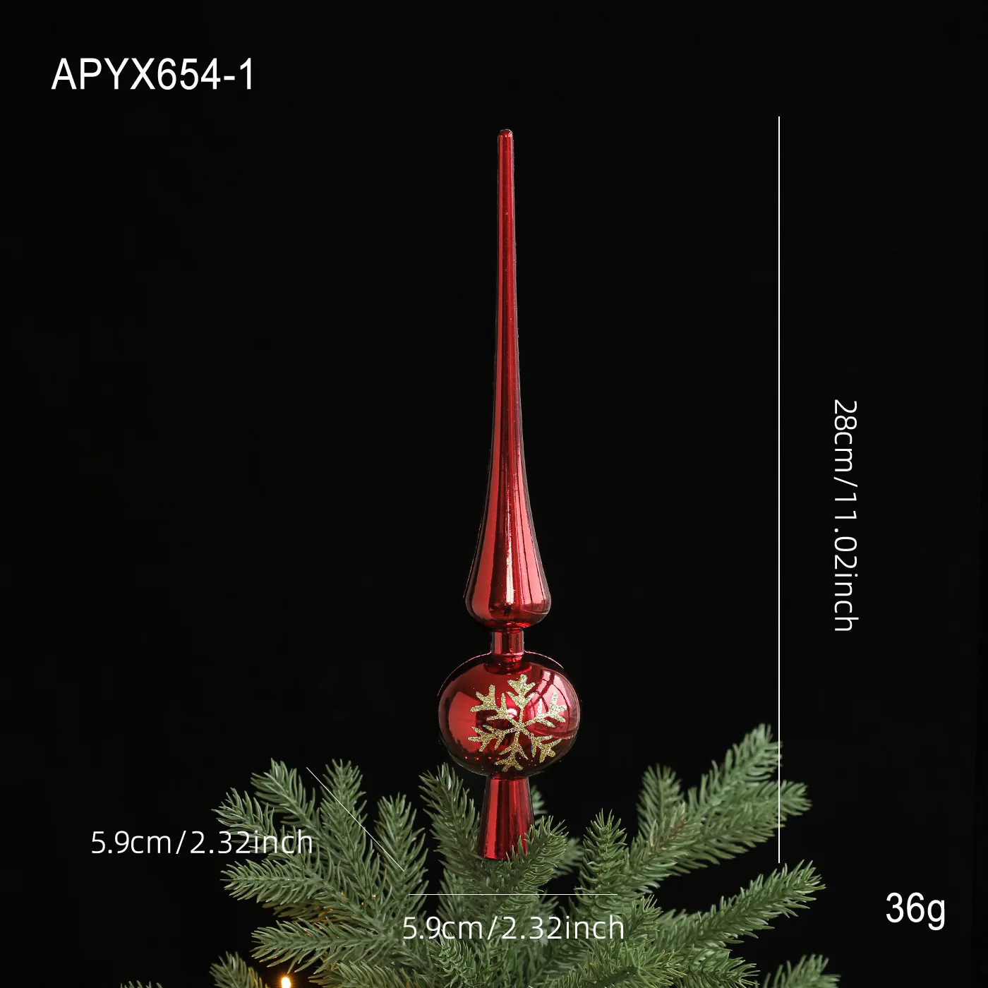 Gourd Tree Top Star Plastic Electroplating Snowflake Printing Painted Christmas Tree Top Decoration Atmosphere Decoration Props