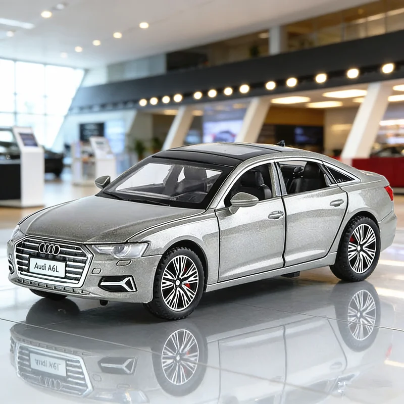 

1/32 AUDI A6 A6L Alloy Car Model Diecast & Toy Metal Vehicles Car Model Simulation Sound and Light Collection Childrens Toy Gift