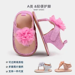 Baby Shoes Summer Sandal Cute Flower Anti-slip Sole Newborn Toddler Prewalking Practice Shoes High Quality 2024 Fashion BHX3207