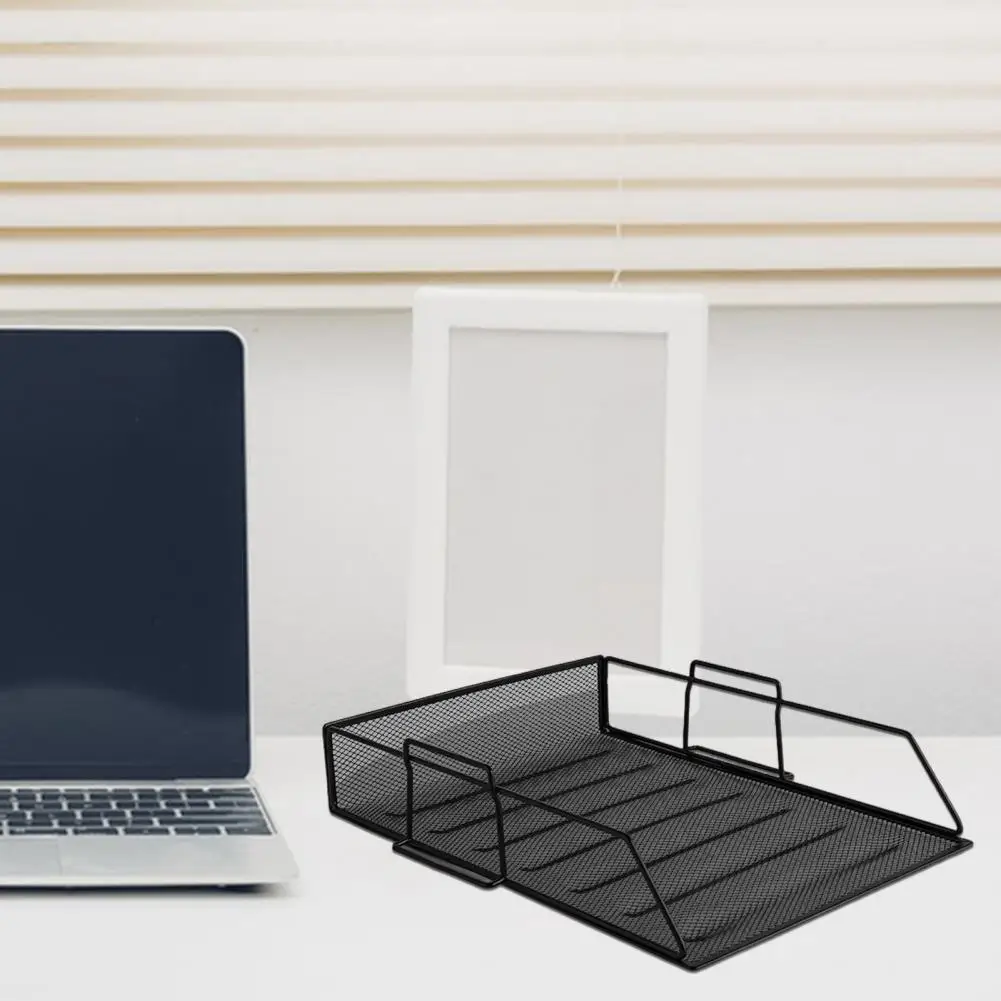 Destacável Mesh Desk Organizer com camadas removíveis, Mesh File Rack, Office Workspace Organization, Notebook e Carta