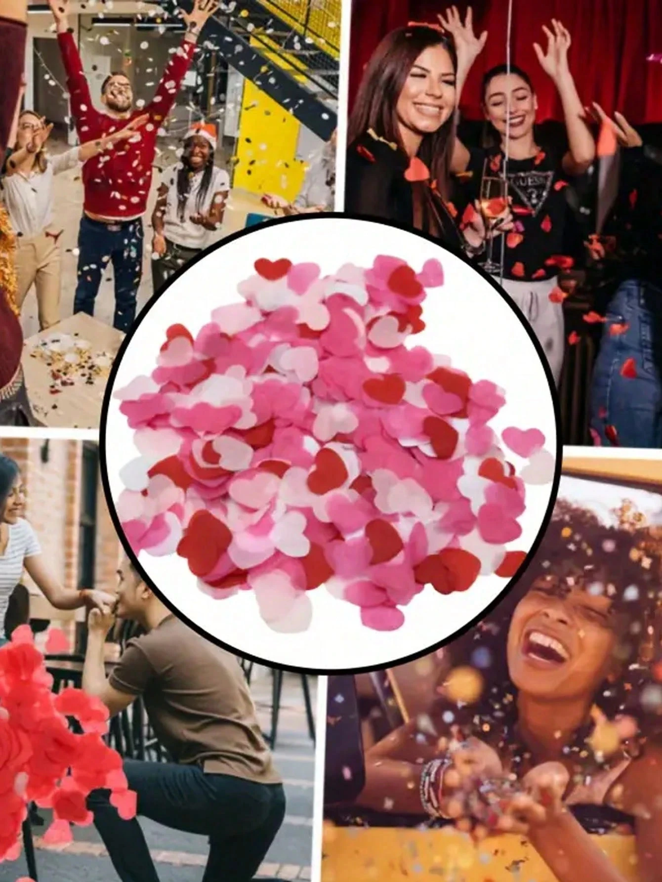 5000 Stück Liebe Herz Konfetti Valentinstag Party Pailletten Konfetti Hochzeit Verlobung Jahrestag Brautparty Geburtstagsfeier – Detail 6