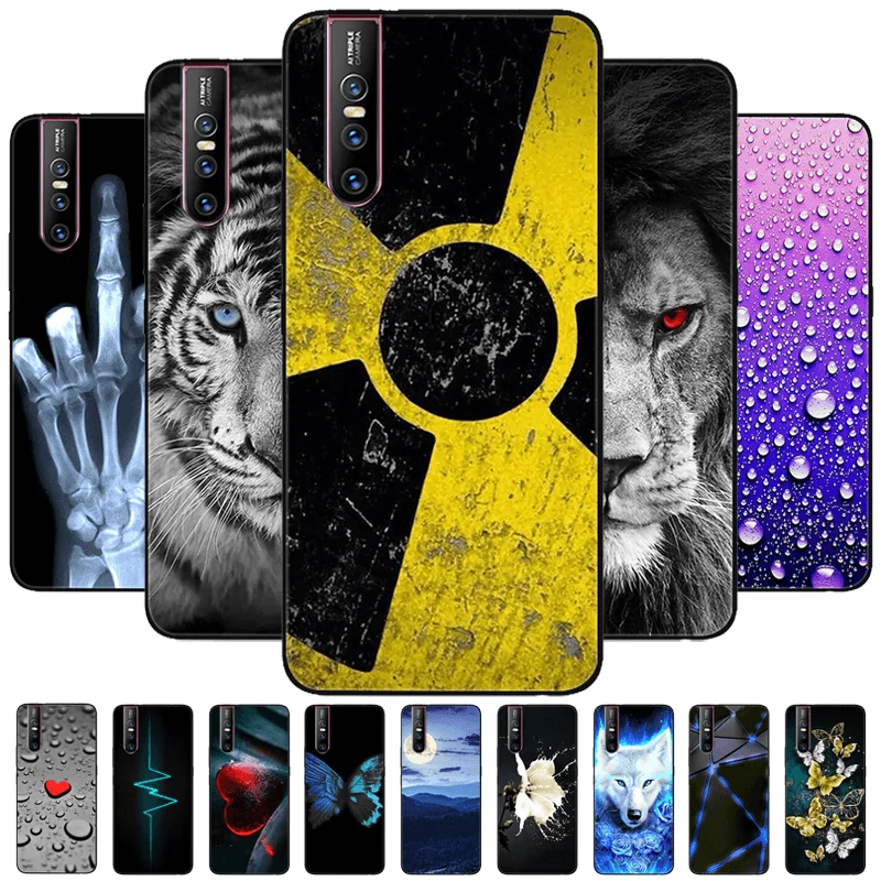 

Силиконовый ТПУ чехол для телефона Vivo S1 Pro 4G С Рисунком Тигра, Льва, животных