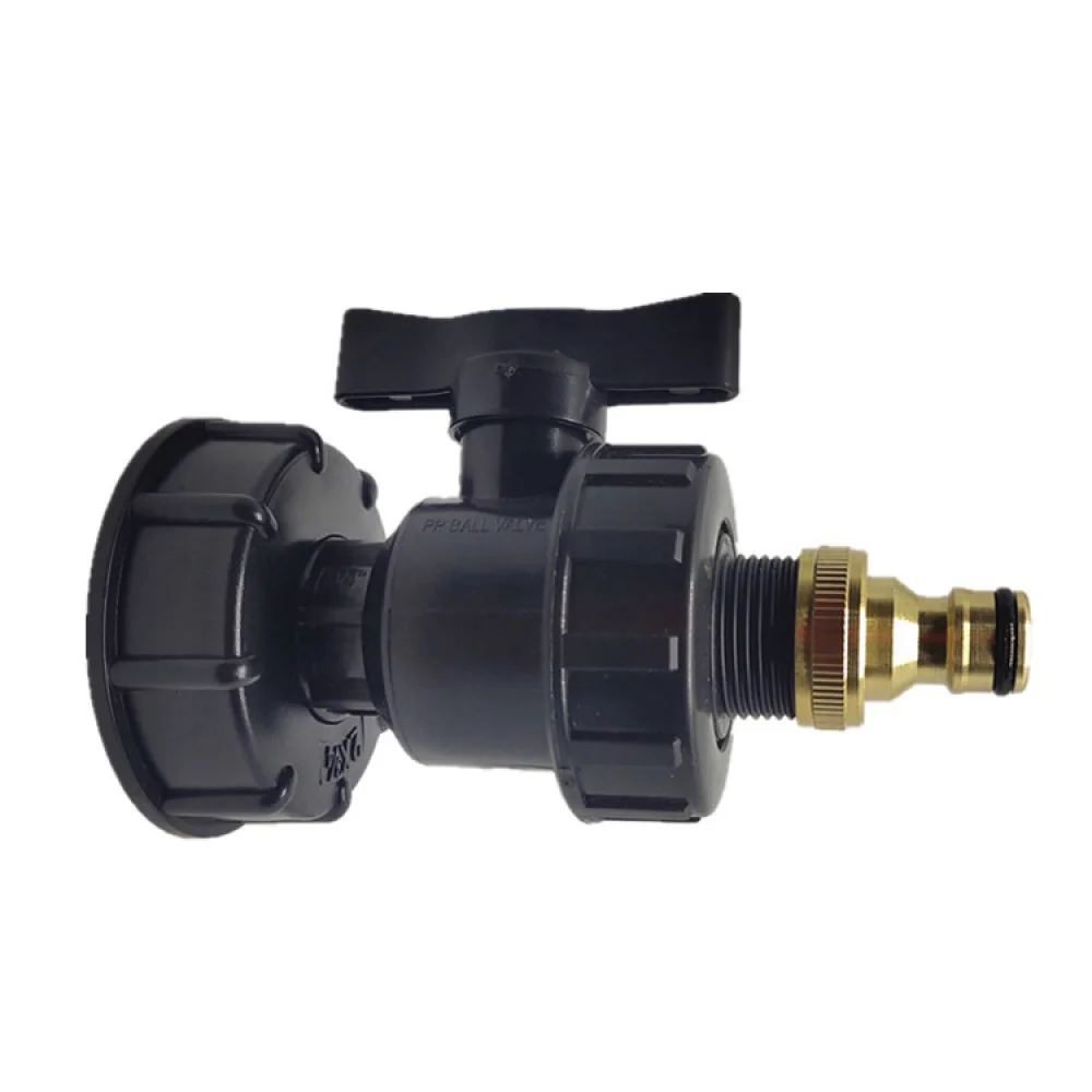 S60*6 IBC Tank Container Accessories Adapter Connection Hozelock/19mm Geka/25mmHose Tail IBC Tank Drain Adapter Brass Plastic