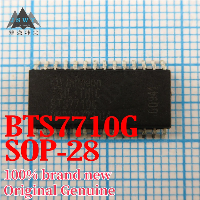 

(5/50pcs) BTS7710G BTS7710 SOP28 Integrated Circuit IC Brand New Original Fast Shipping Free Shipping