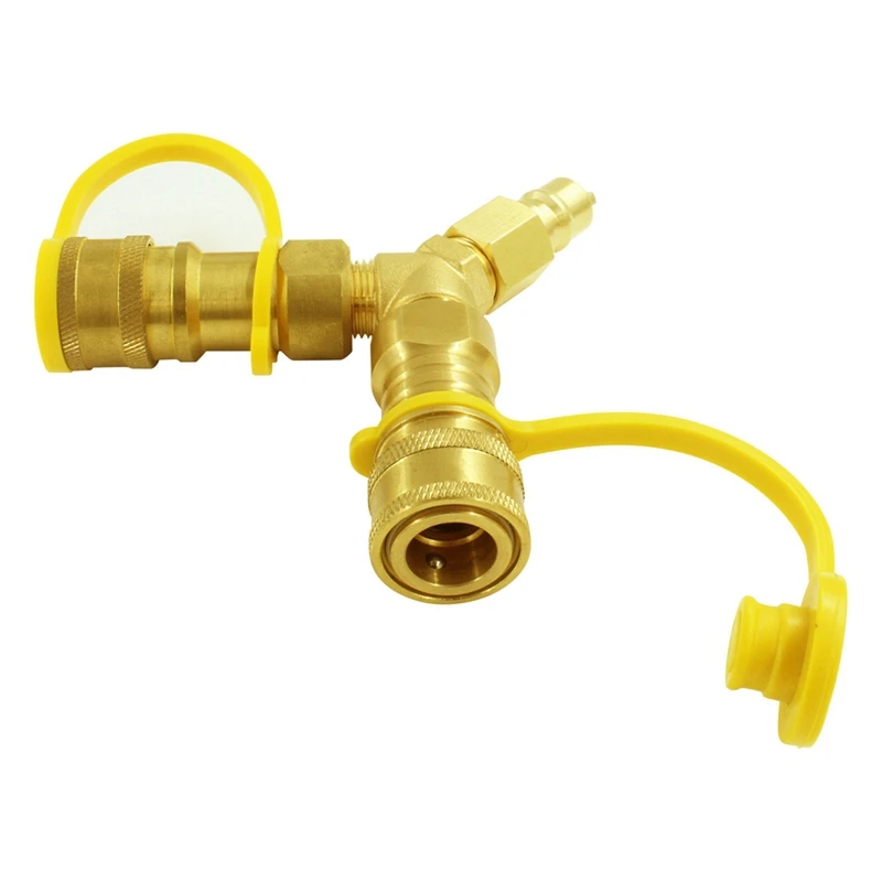 Conector rápido de Gas Natural tipo 3/8, conector en forma de Y adecuado para hornos/hornos de Pizza