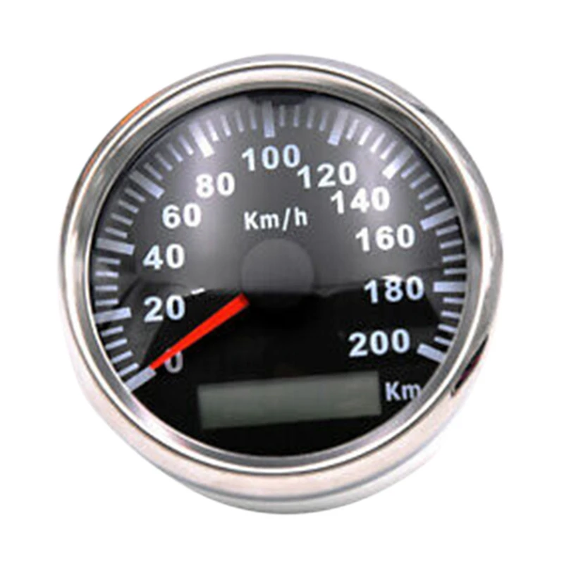 85mm 200KM/H GPS Speedometer 9-32V with Red Backlight Odometer Suitable for All Kinds of Cars