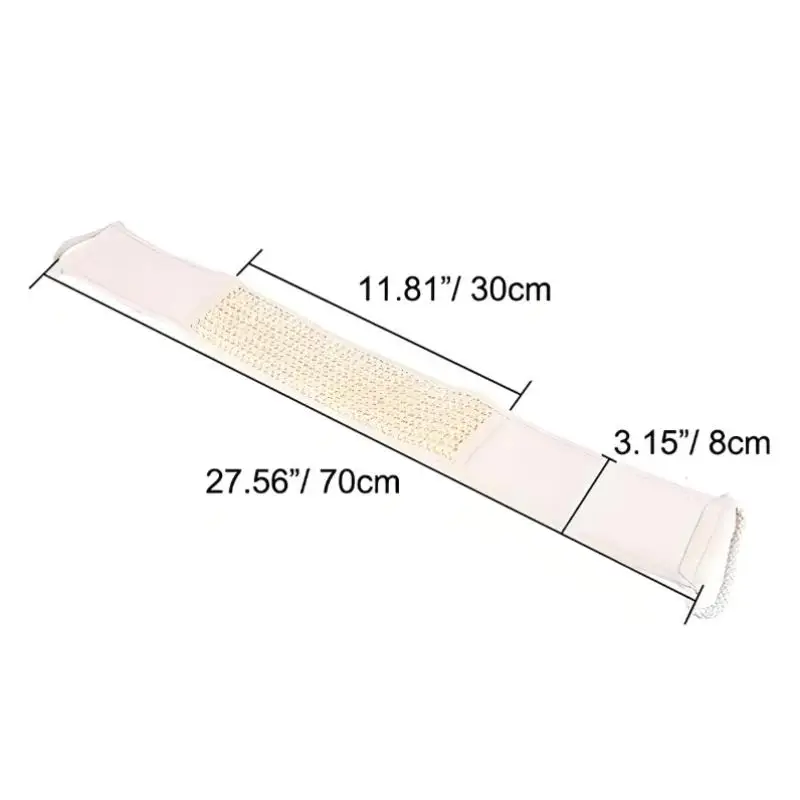 

Exfoliating Body Scrubber - Soft Washcloth For Dead Skin Removal & Dry Brushing | Long Bath Sponge With Strap For Shower & Spa