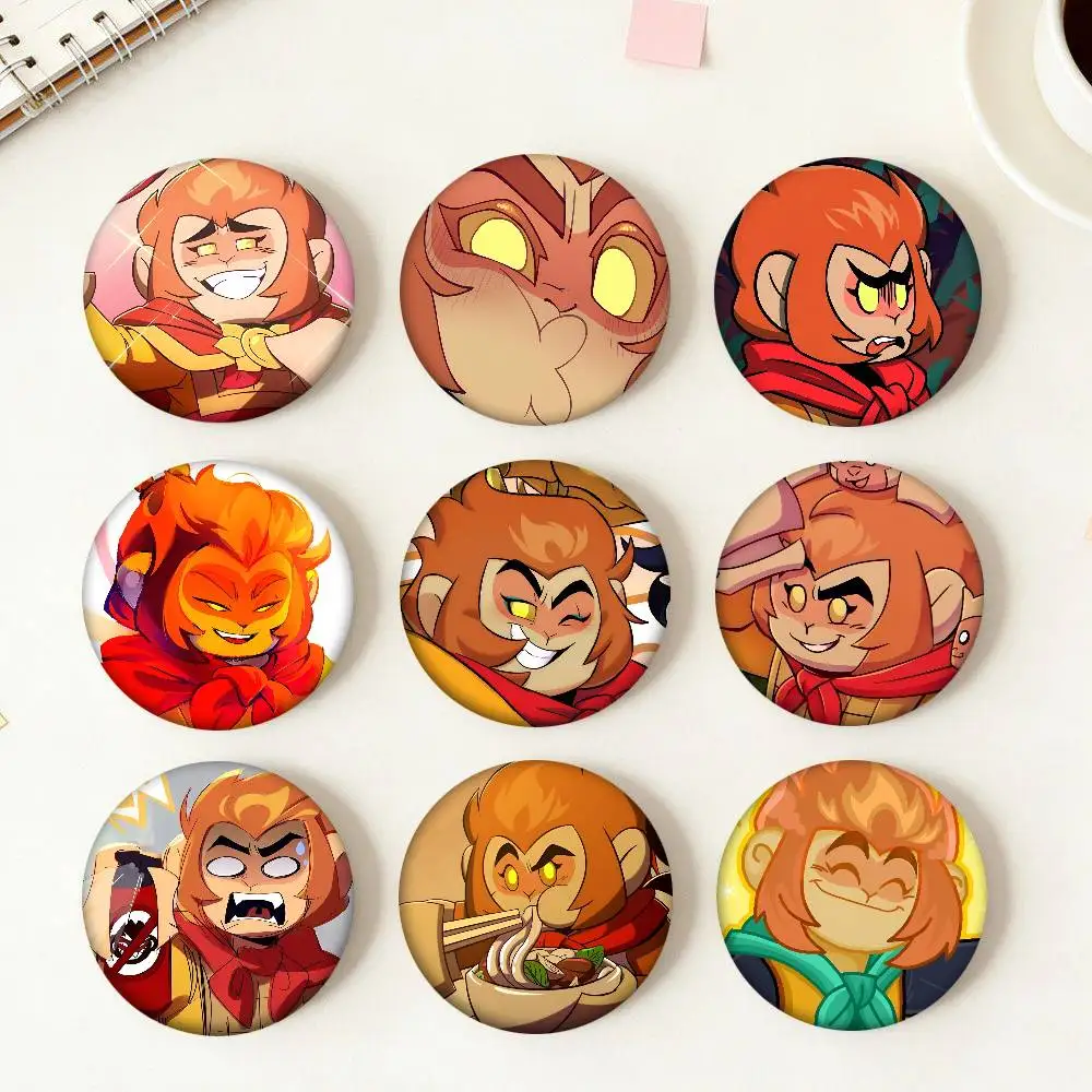 Sun Logo Wukong Round Badge Creative Brooch Clothing Backpack Accessories Lapel Pin
