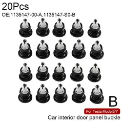 20pcs Door Panel Buckle Interior Panel Clip for Tesla Model 3 1135147-00-A & 1135147-S0-B