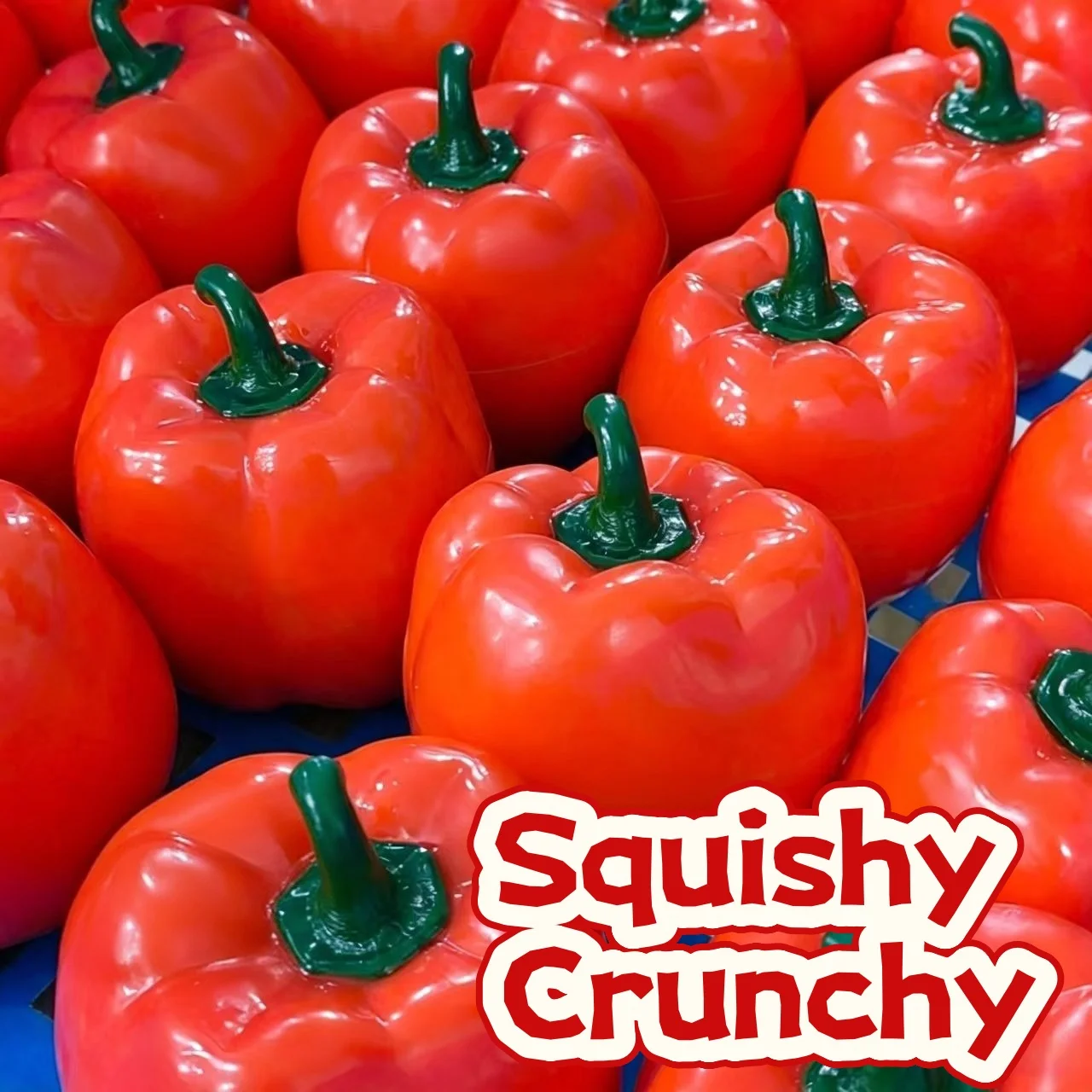 Stress Relief Toy Crunchy Squishy Bell Pepper Chili Crispy Sound Stress Ball Blocks Filled for Xmas Gift