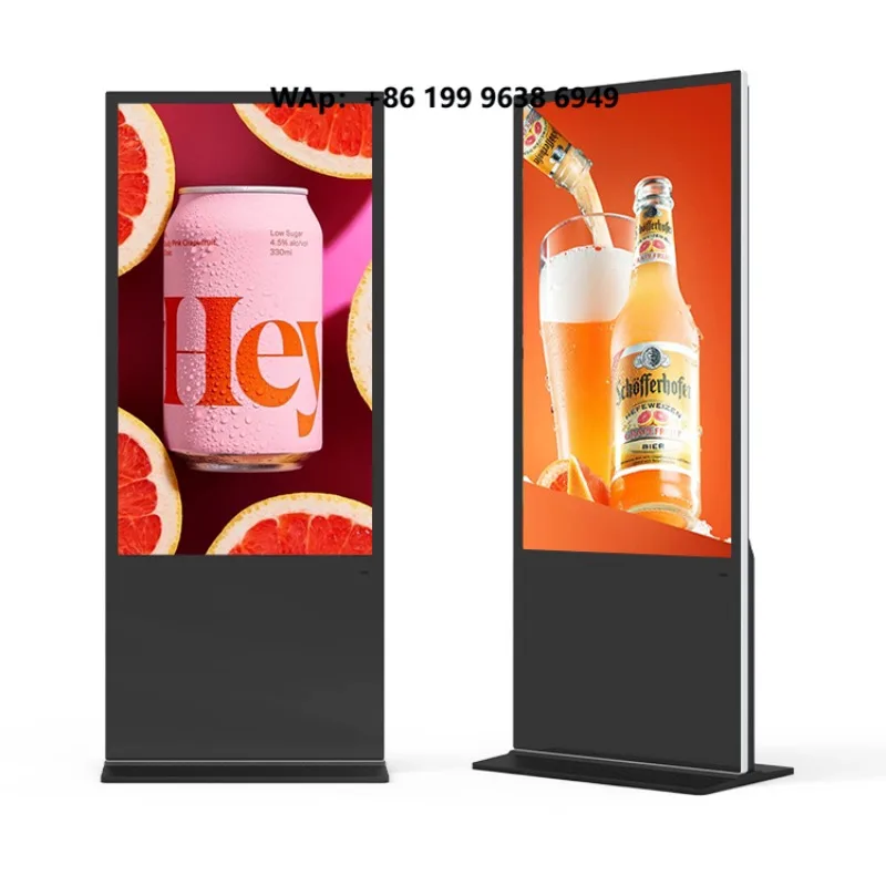 Hot Selling 43 Inch Touch Screen Vertical Floor  Poster Interactive Standing Advertising Digital Signage Animation Elevator
